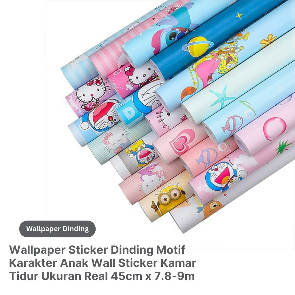 Jual Wallpaper Sticker Dinding Motif Karakter Anak Wall Sticker Kamar ...
