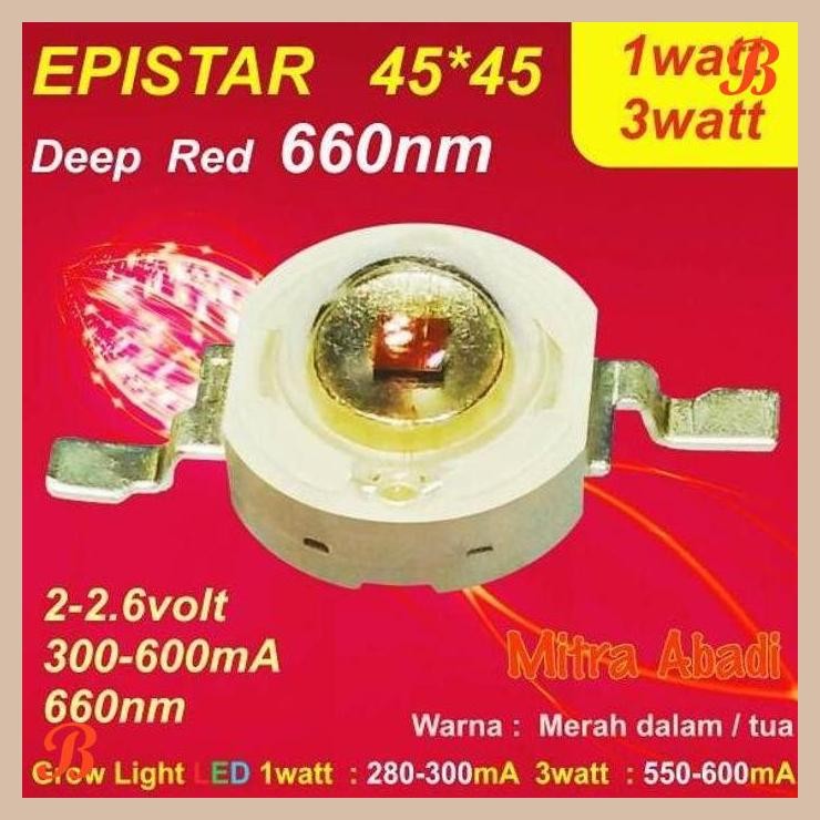 Jual [MRA] HPL 3W Epistar DEEP RED 660 NM 300-600 mA | Shopee Indonesia