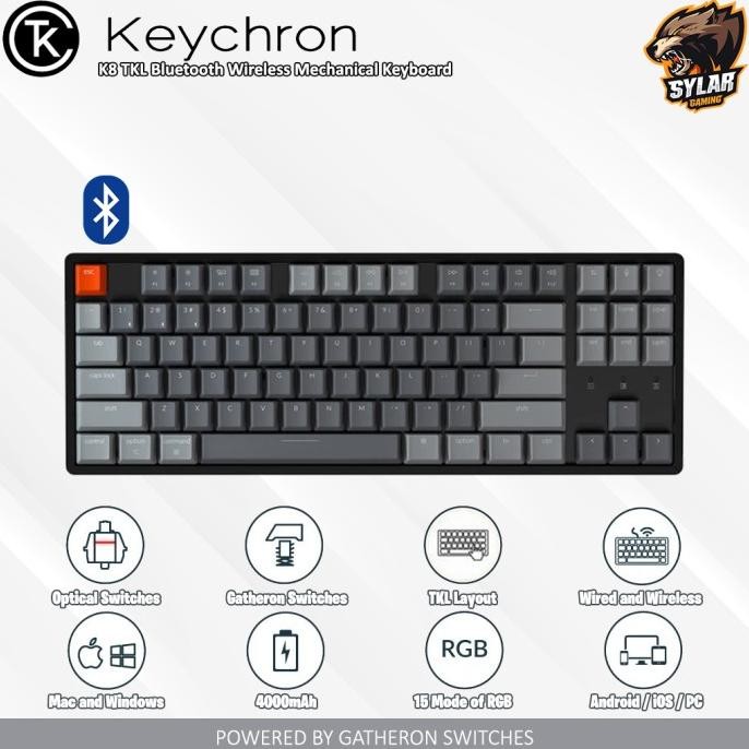 Jual Keychron K8 TKL Hotswap Bluetooth Wireless Mechanical Keyboard ...