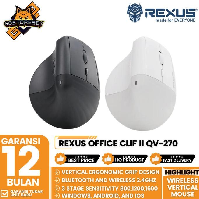 Jual Rexus Office Clif Ii Qv-270 Wireless Mouse New Stok | Shopee Indonesia