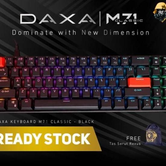 Jual NEW Rexus Daxa M71 / M 71 Classic Black Mechanical Gaming Keyboard ...