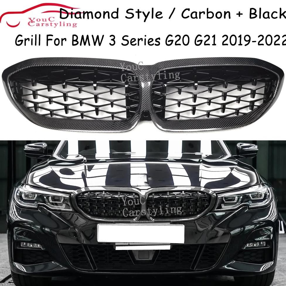 Jual G20 Diamond Style Carbon Fiber Grille For Bmw 3 Series G20 G21 ...