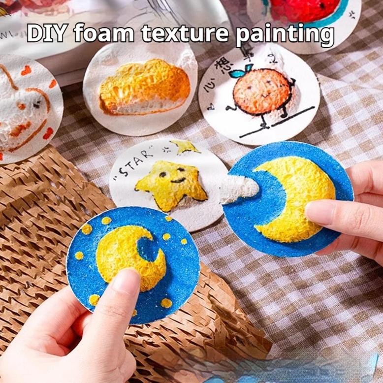 Jual 3D Drawing Magic Canvas Sponge Foam Texture Painting Paper Diy ...