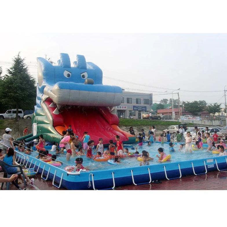 Jual Factory Price Inflatable Water Park Large Inflatable Swimming Pool ...