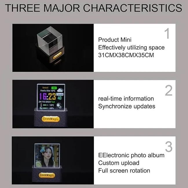 Jual GeekMagic HelloCubic Lite - Holographic Cube Display - Smart ...