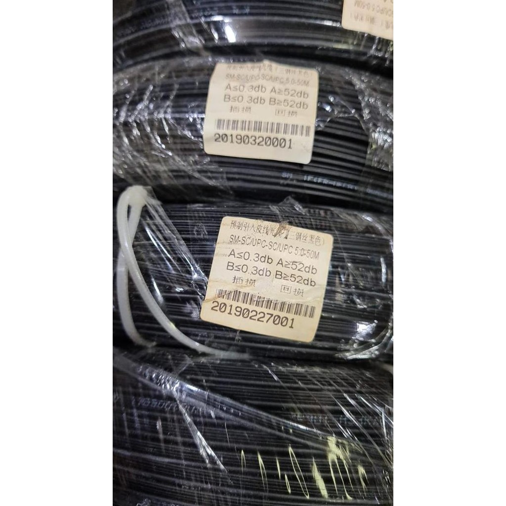 Jual Kabel Fiber Optik FTTH SC Indihome / Drop Wire Core Optic 50 Meter ...