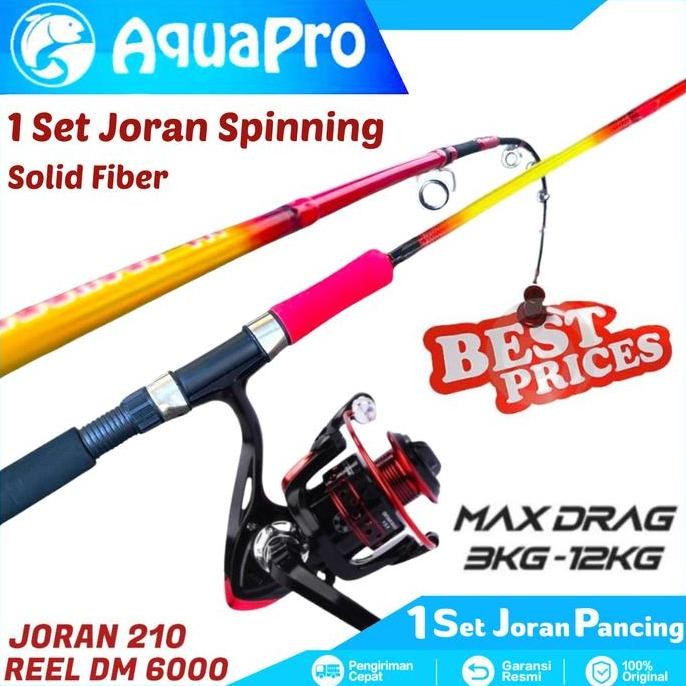 Jual Tersedia 1 Set Paket Combo Joran Pancing AQUAPRO Max Drag 16Kg 150 ...