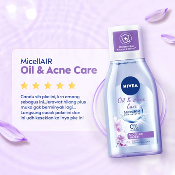 NIVEA Micellar Water MicellAir Oil Acne Care 125ml Pembersih Make Up Aman Untuk Kulit Berminyak