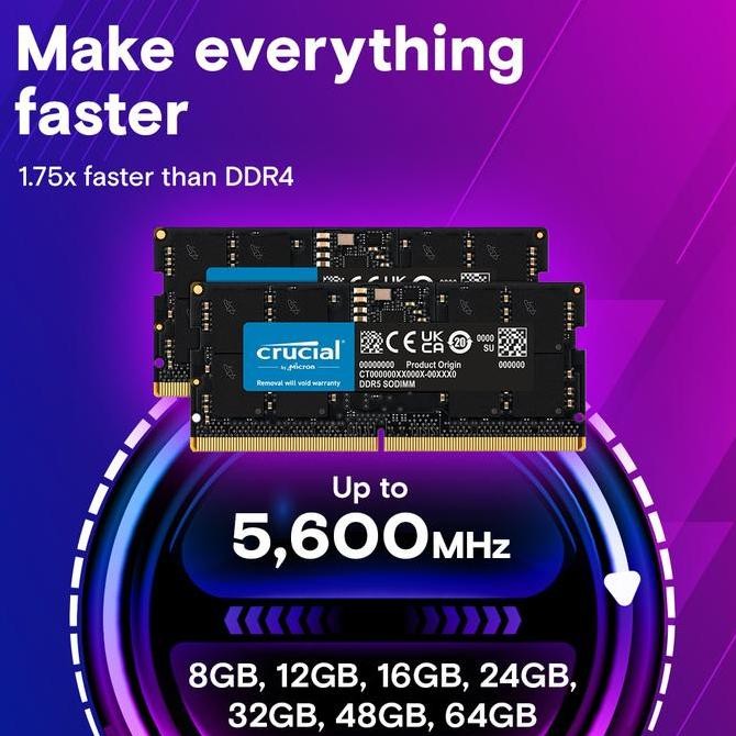 Jual Crucial Sodimm Ddr5 64Gb 5600Mhz Cl46 Memory Laptop Ram Notebook ...