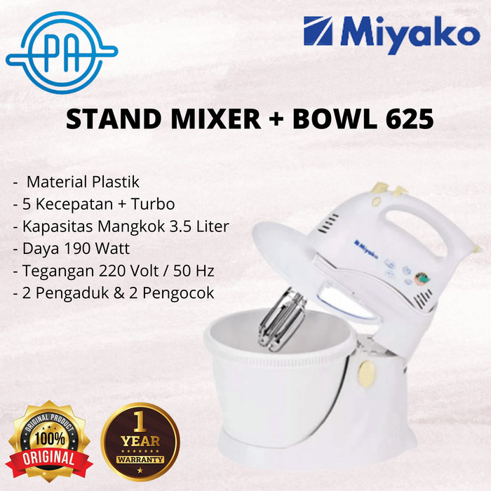 Jual Stand Mixer Miyako Sm 625 / Sm625 | Shopee Indonesia