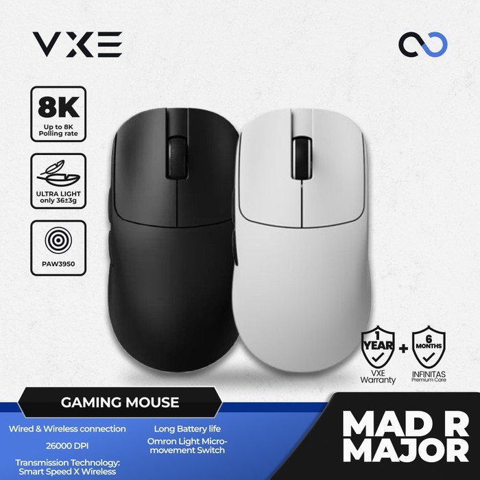Jual Vgn Vxe Mad R Major 8K Wireless Light Weight Gaming Mouse Unit ...