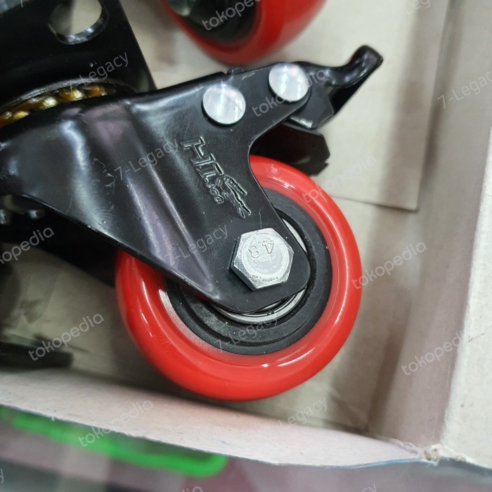 Jual $$] Roda 2inch rem merah / Roda bearing 2 inch rem merah (1set ...
