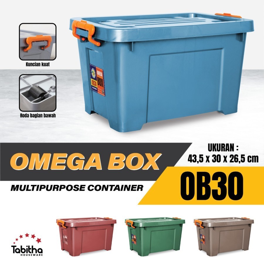 Jual Awet Tabitha Omega Box Container Box Plastik Kotak Penyimpanan 30 ...