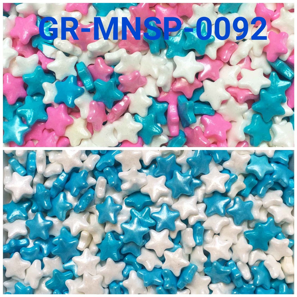Jual GR-MNSP-0092 Sprinkles trimit springkel 10gr bintang star biru ...