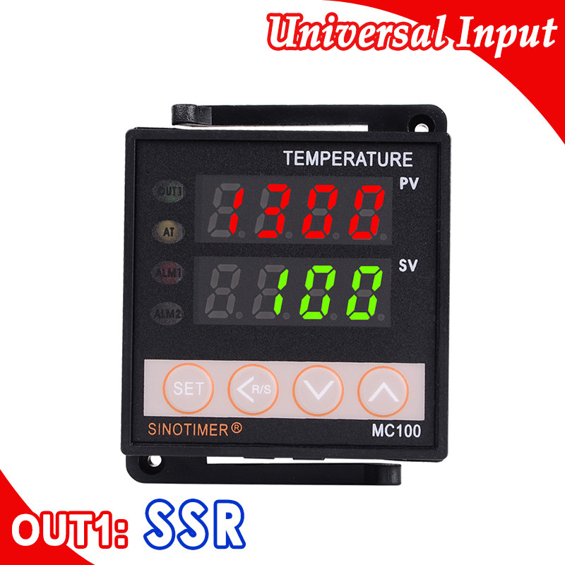 Jual Baru Digital PID Temperature Controller Thermocouple K PT100 Input ...