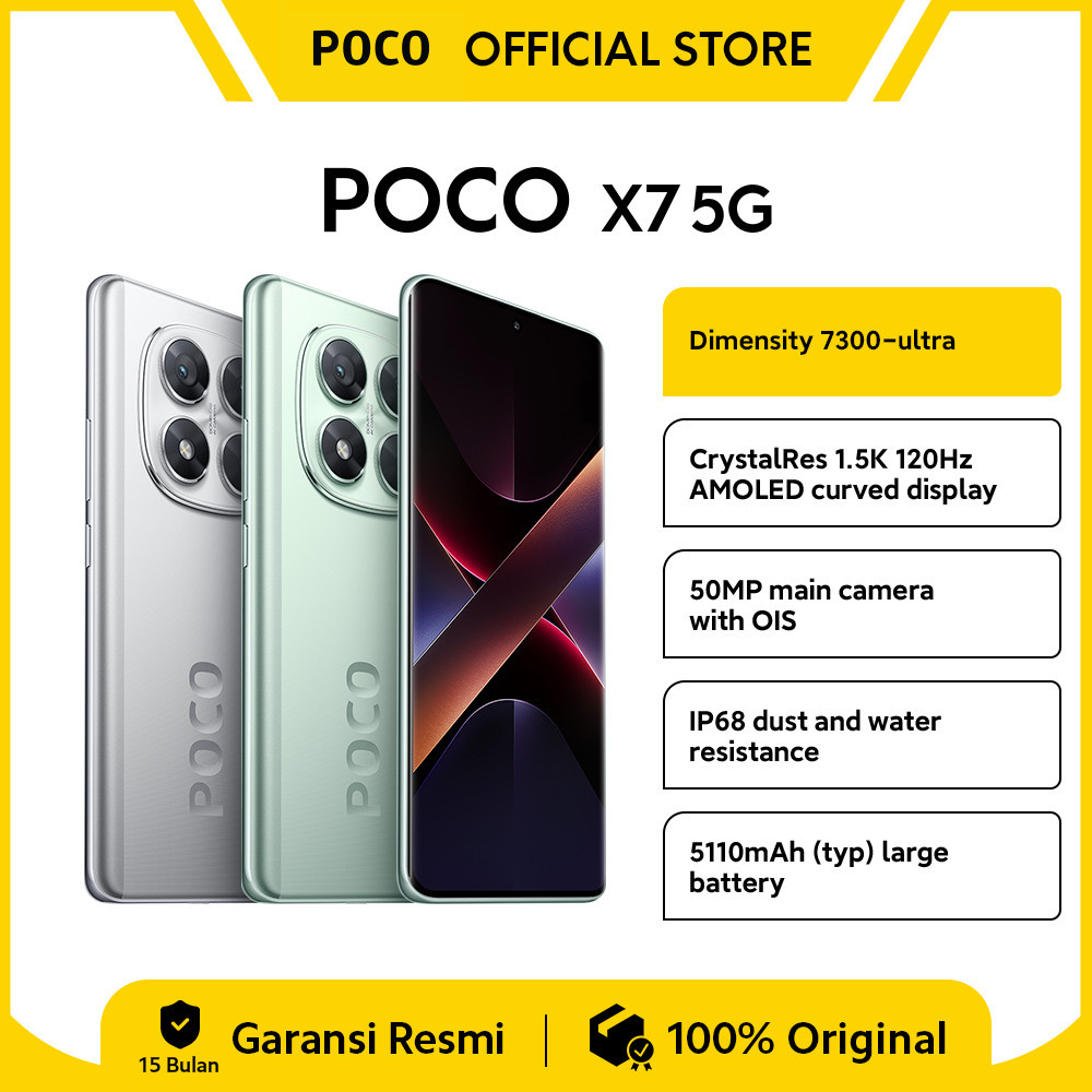 Layar AMOLED Lengkung POCO X7 5G