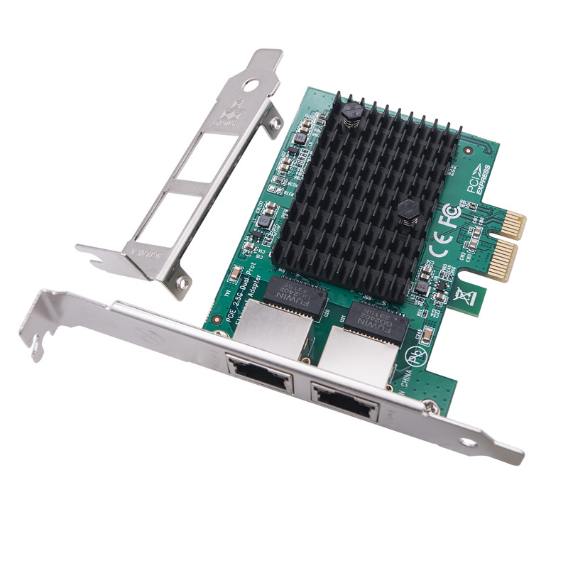 Adattatore di rete da 2.5Gb M.2 A + E/Mini PCIE A porta COM RJ45 RTL8125BG Chip 2.5G/1G/100Mbps scheda LAN Gigab Ethernet per PC Desktop  7