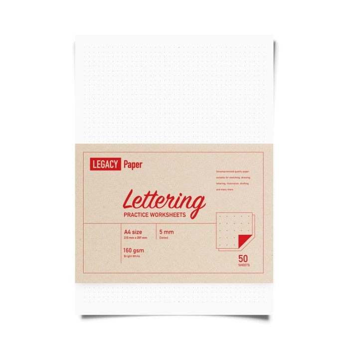 Jual Legacy Paper A4 Dotted 160 gsm White (Practice Worksheets ...