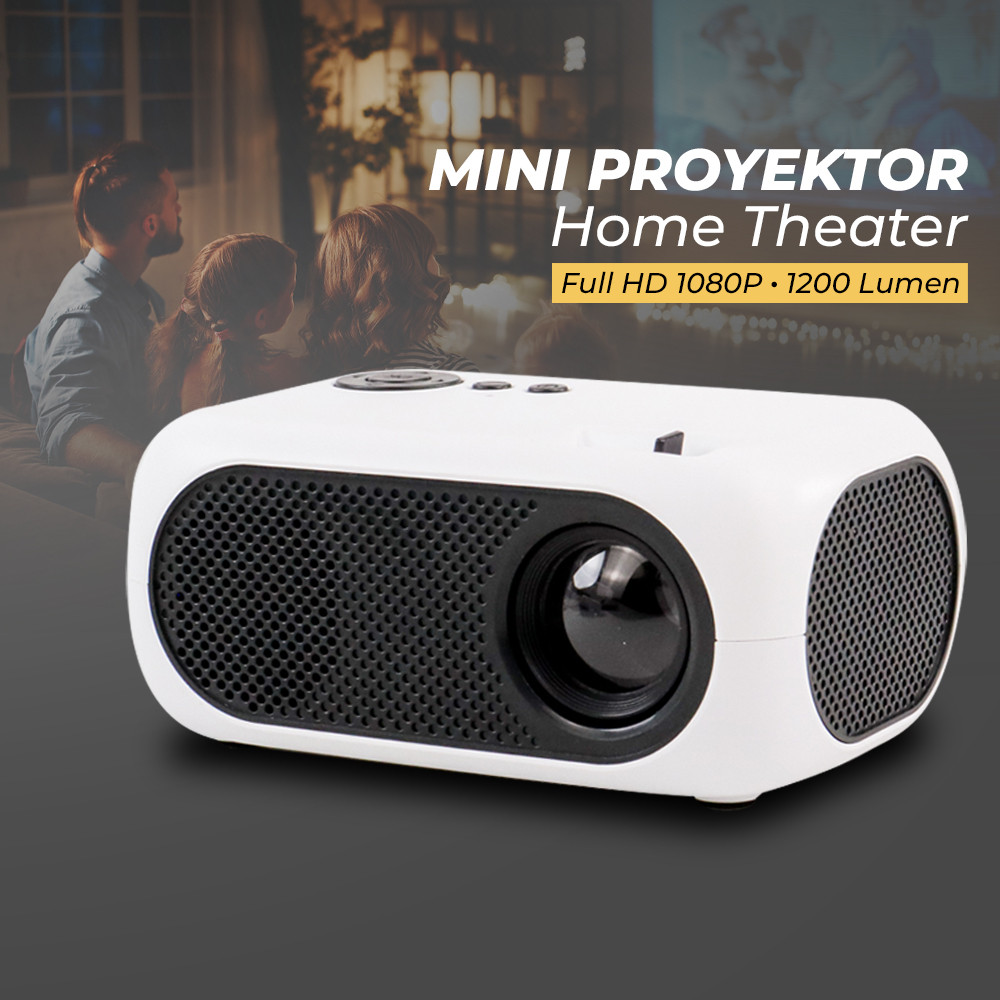 Jual Taffware Proyektor Mini LCD Full HD 1080P 1200 Lumens Home Theater ...