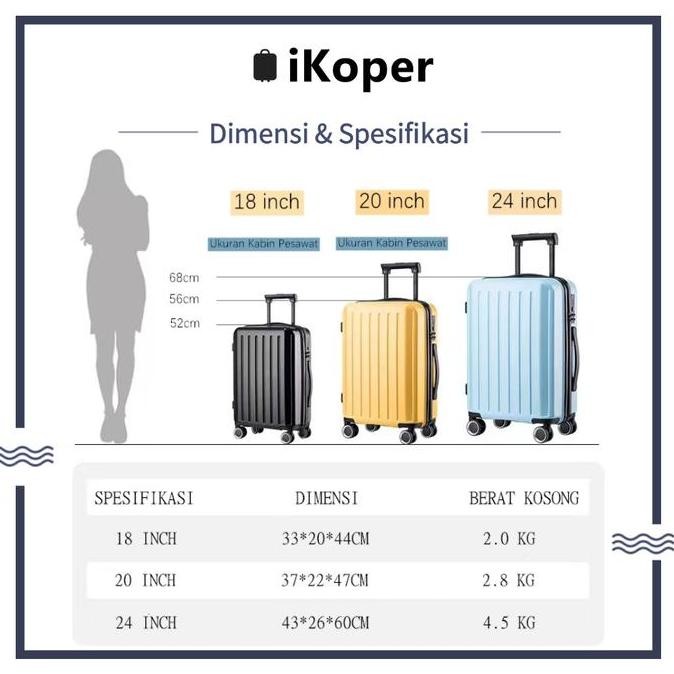 Jual [Ikoper] Koper 20 Inch Polo Koper Size Koper Fiber Koper Murah ...