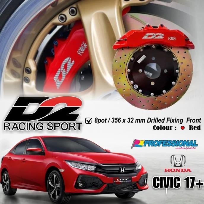 Jual Aksesoris Rem caliper BBK Brake kit Brembo D2 Racing Civic turbo ...