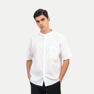 Erigo Shanghai Short Sleeve Basic Faiz Off White - Kemeja Koko Lengan Pendek Unisex