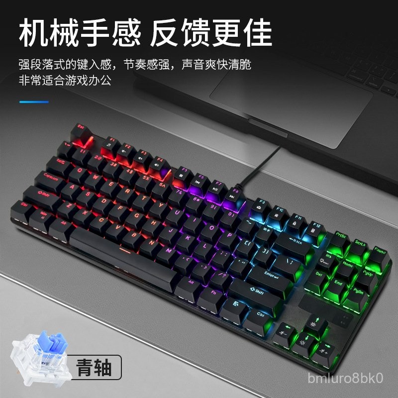 Jual Keyboard Mekanik Berkabel Tersedia87Saklar Biru Mekanik RGB Laptop