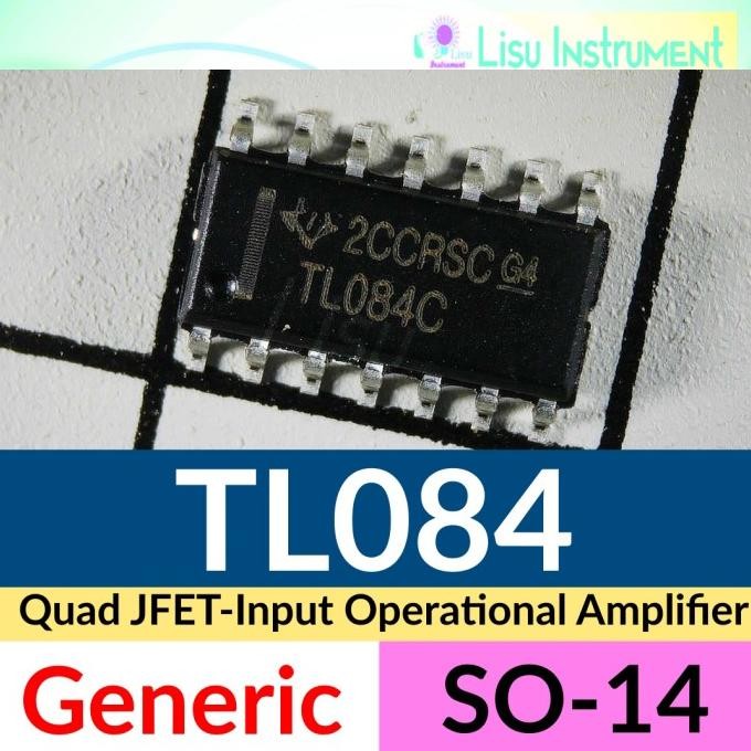 Jual Baru TL084 Quad High Slew Rate JFET-Input Operational Amplifier ...