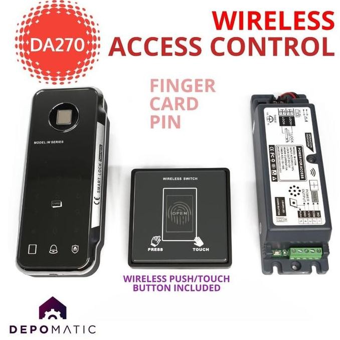 Jual WIRELESS FINGER Card PIN Access Control Automatic Door Lock No ...