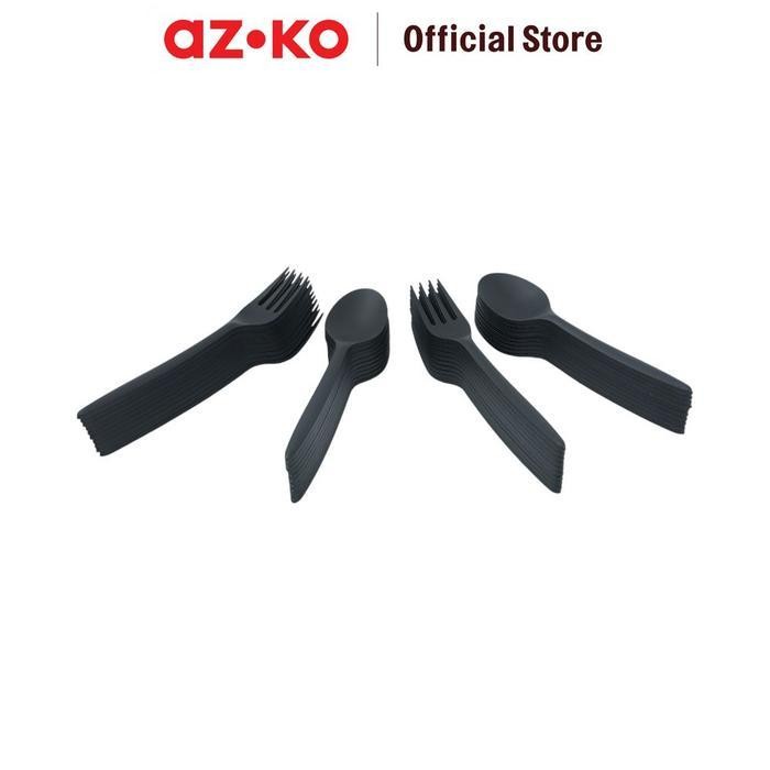 Jual Azko Kris Set 20 Pcs Alat Makan Sekali Pakai Set Sendok Garpu ...