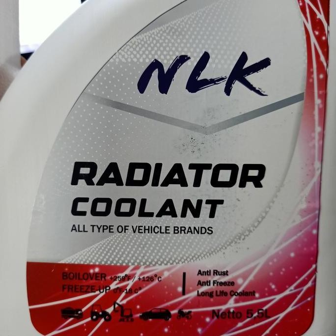 Jual Nlk Air Radiator Coolant/Coolen 5% Concentrate Merah/Red (5.5L/5.5 ...