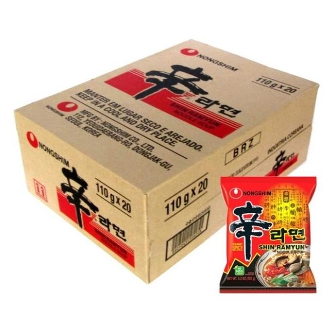 Jual Nongshim shin ramyun 1box made in korea (110x20 ) isi 20pck gs ...
