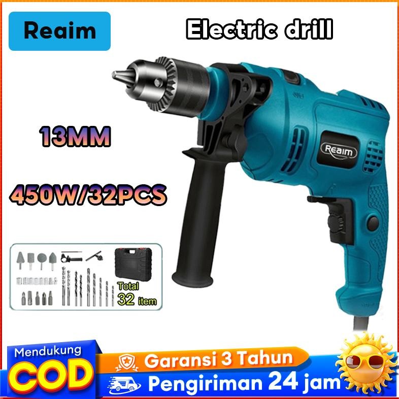 Jual Reaim 450W Electric Drill Mesin Bor Listrik Bor Beton Bor Tembok ...