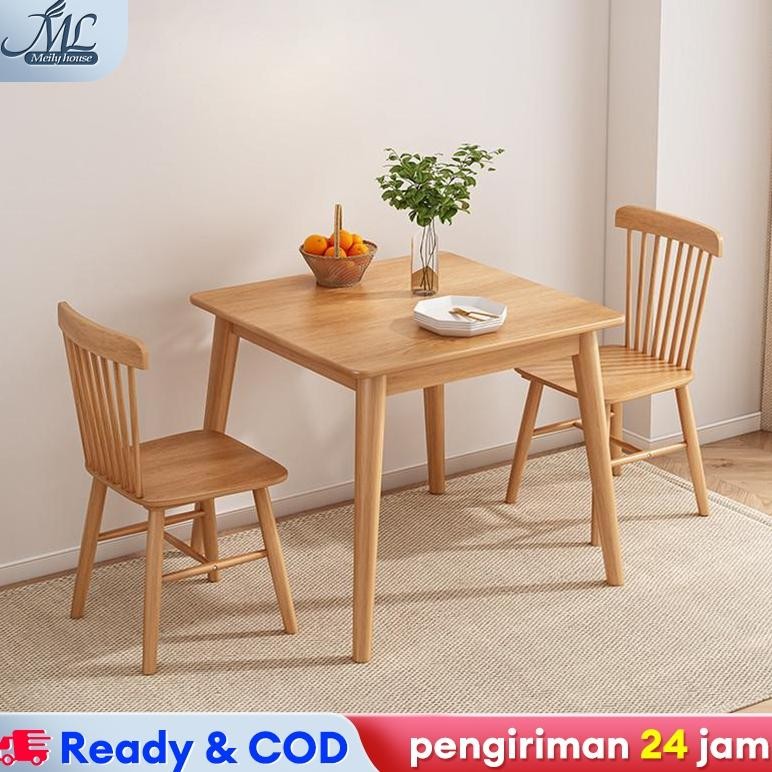 Jual Meja Kayu Persegi Meja Makan Meja Kopi Meja Tamu 80x80cm Meja ...