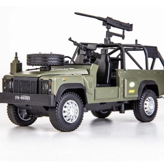 Jual Diecast Land Rover Army With Mechine Gun Scale 1/32 | Shopee Indonesia