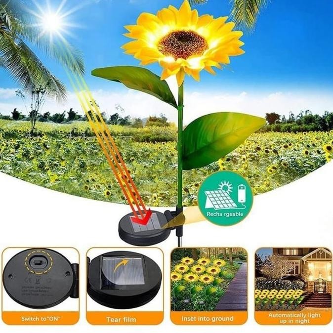 Jual Tersedia [NEW]Vinnatsu Lampu Rumput Tenaga Surya Lampu Bunga ...