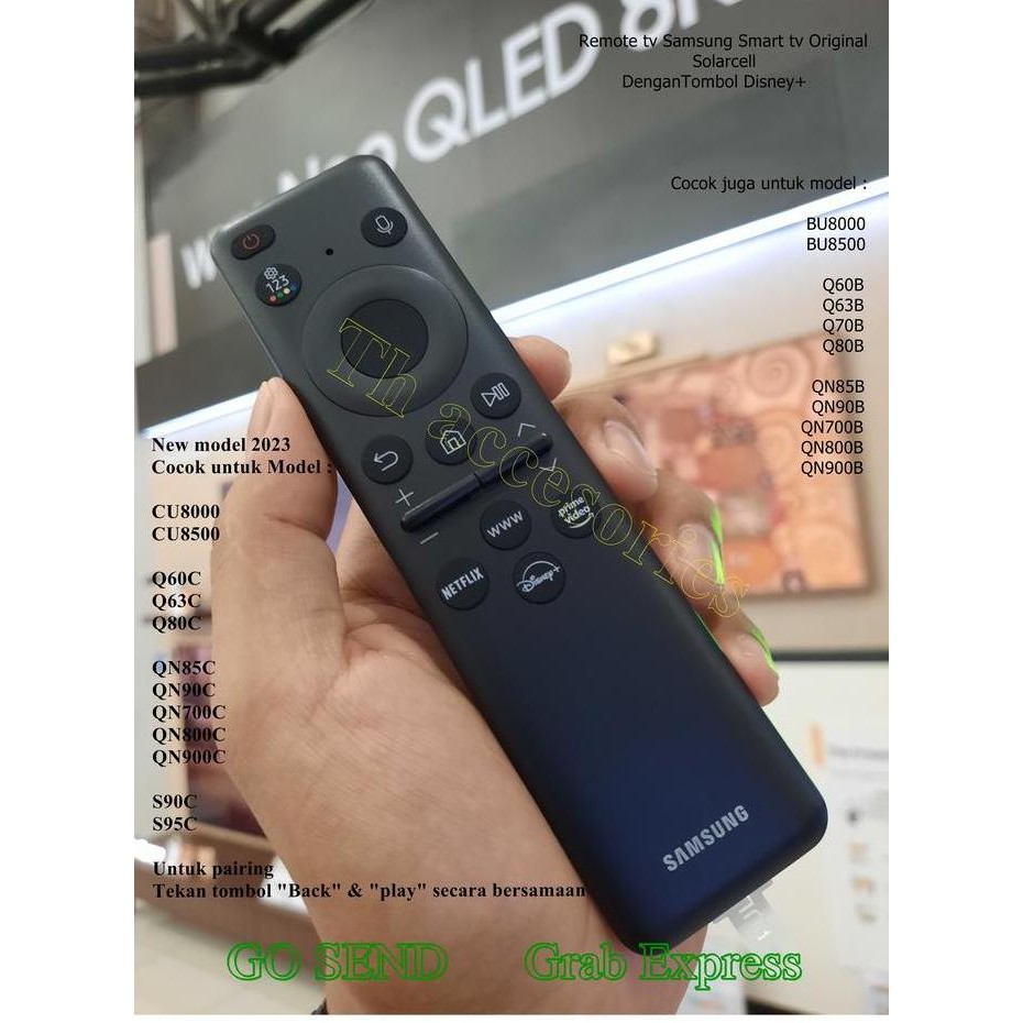 Jual new !!! Remote tv samsung smart tv solarcell original CU8000 Q60C ...