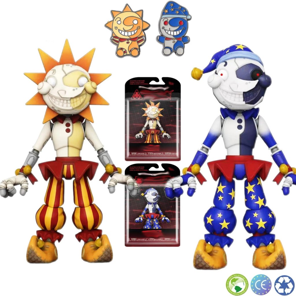 Jual Game Fnaf Sundrop Moondrop Action Figure Pvc Boss Sun Moon Joker ...