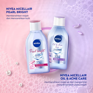 NIVEA Micellar Water MicellAir Pearl Bright 400ml Pembersih Make Up Tanpa Alkohol Makeup