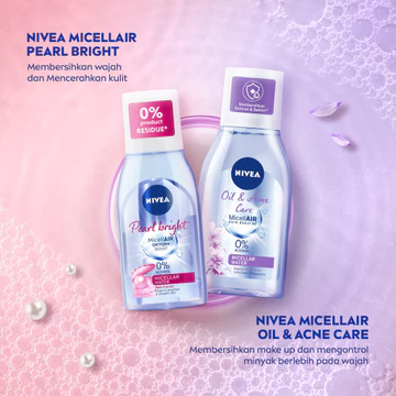 NIVEA Micellar Water MicellAir Pearl Bright 125ml Pembersih Make Up Tanpa Alkohol Makeup