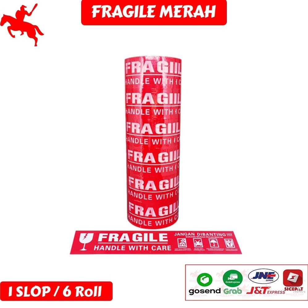 Jual JH8 [TERMURAH] Lakban OPP Tape / Lakban Fragile Merah Putih Dunia ...