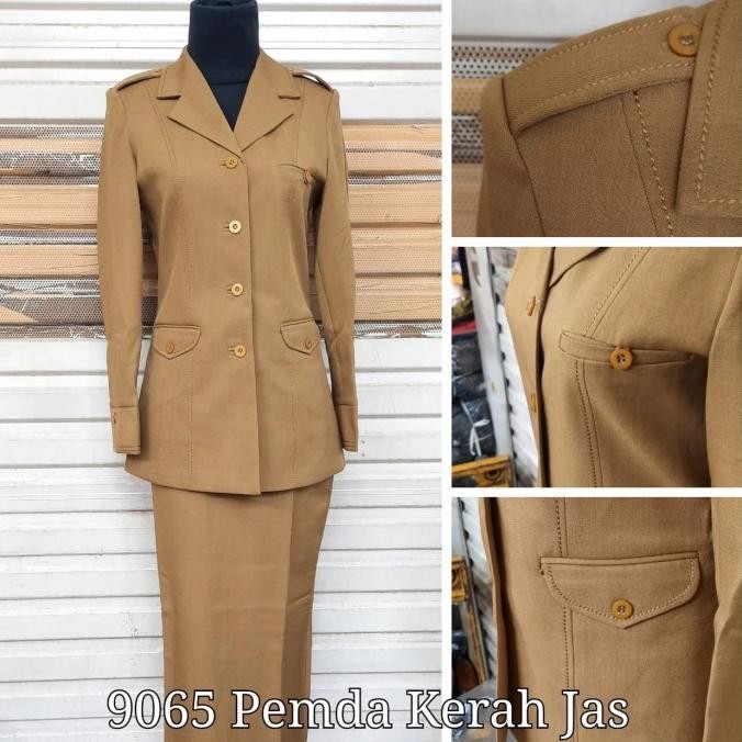 Jual Blazer Baju Seragam Pemda PNS Kantor Wanita Cewek Kerah Jas ...