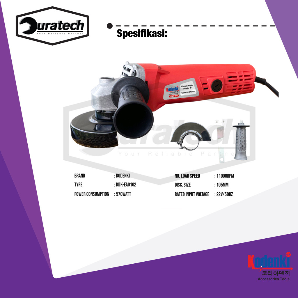 Jual Mesin gerinda 4 inch kodenki angle grinder 4