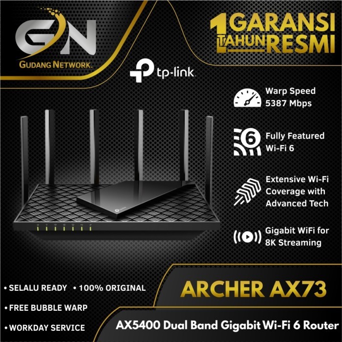 Jual Tp-Link Archer Ax73 Ax5400 Wifi 6 Wireless Router Tplink Ax 73 Ax ...