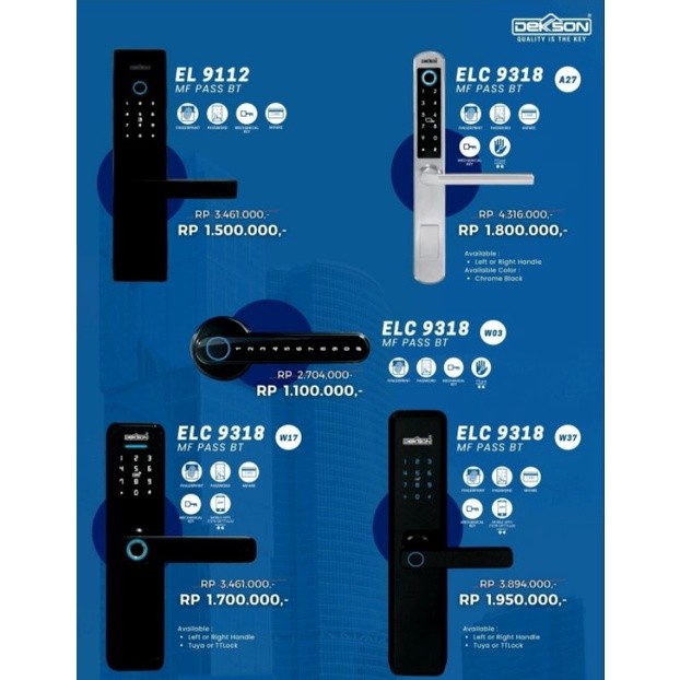 Jual Electronic Lock Dekkson Smart Door Lock Kunci Pintu Digital ...