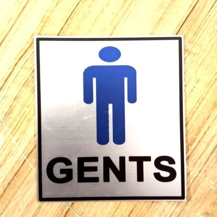 Jual Sign Label Wc / Label Toilet Simbol Gents / Pria 8X9Cm | Shopee ...