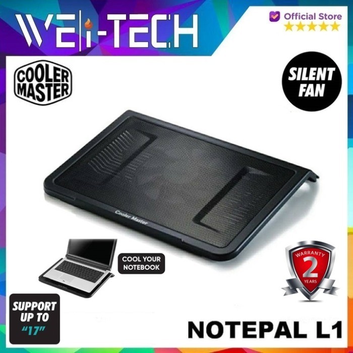 Jual Cooler Master Notepal L1 Notebook Cooler Fan Laptop Cooling Pad ...