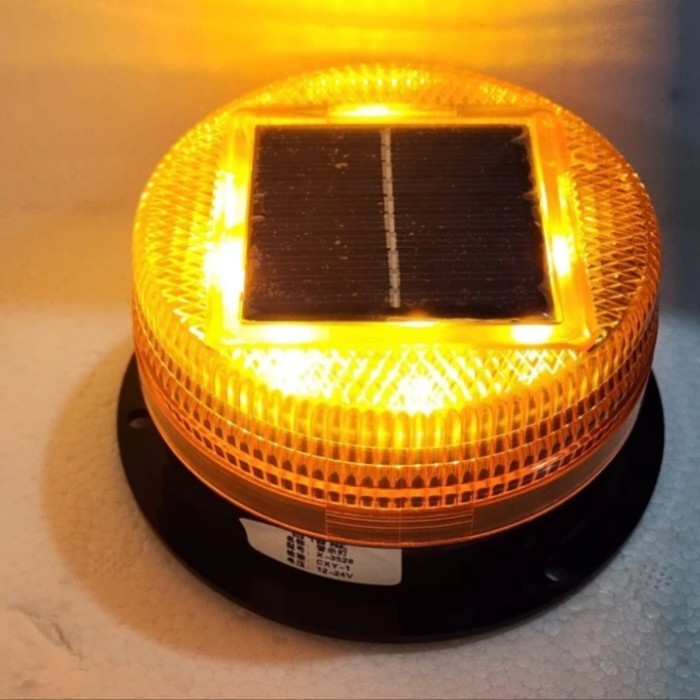 Jual Lampu Rotator Led signal Solar Panels battery - Merah | Shopee ...