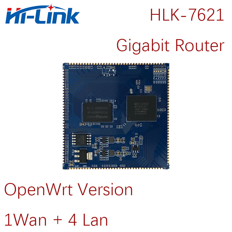 Jual AERO 2pcs/lot HLK-7621 Gigabit GbE 1000Mbps Router Module Openwrt ...