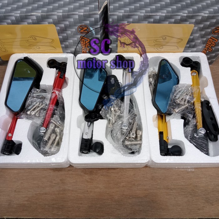 Jual Spion Circuit Nui Bikes Gagang Cnc Kaca Riben Biru Universal ...